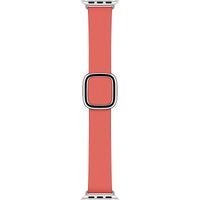 Apple Leather Band Modern Buckle für das  Apple Watch Series 1 t/m 9 / SE (38/40/41 mm) | Series 10 / 11 (42 mm) - Größe L - Pink Citrus