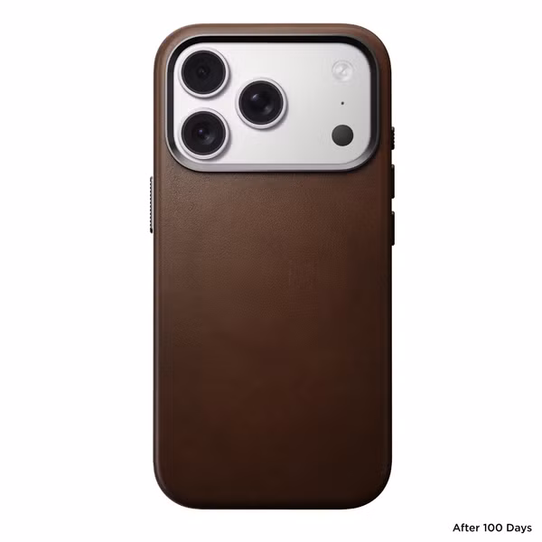Nomad Traditional Leather Backcover mit MagSafe Apple iPhone 17 Pro - Braun
