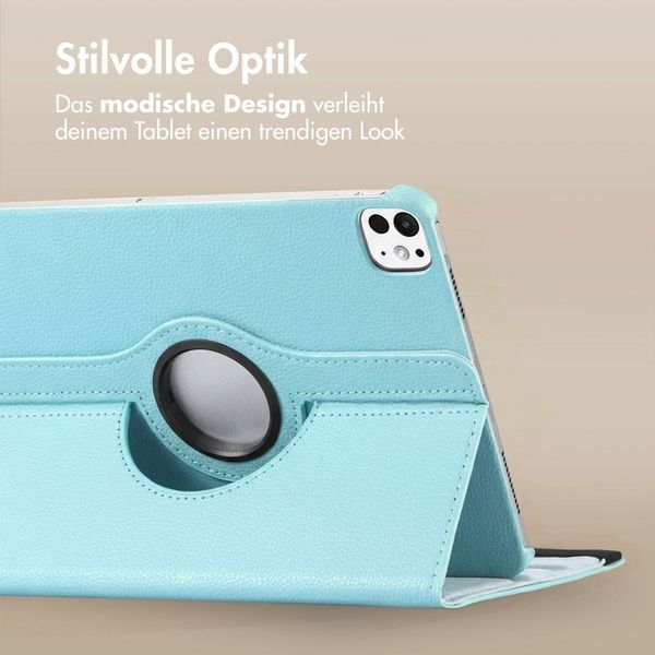 imoshion 360° drehbare Klapphülle Apple iPad Air 11 Zoll (2026) M4 / (2025) M3 / (2024) M2 / Air 5 (2022) / Air 4 (2020) / Pro 11 (2018/2020) - Hellblau