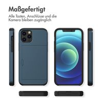 imoshion Backcover mit Kartenfach Apple iPhone 12 (Pro) - Dunkelblau