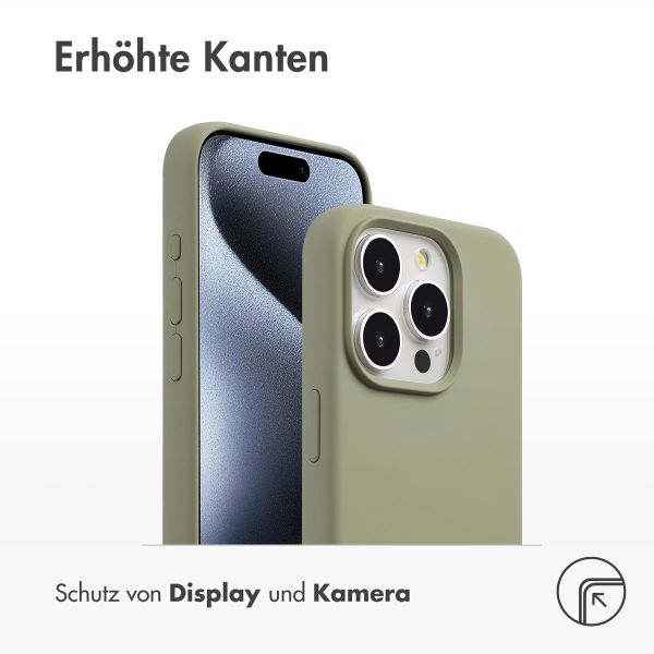 Accezz Liquid Silikoncase mit MagSafe für das iPhone 15 Pro - Cooper Green