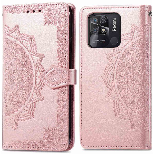 imoshion Mandala Klapphülle für das Xiaomi Redmi 10C - Rose Gold