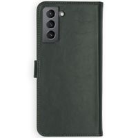 Selencia Echtleder Klapphülle Samsung Galaxy S21 - Grün