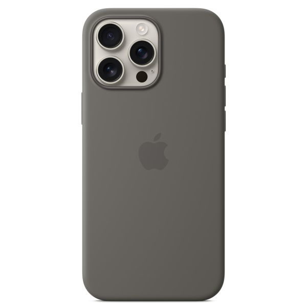 Apple Silikon-Case MagSafe für das Apple iPhone 16 Pro Max - Stone Gray