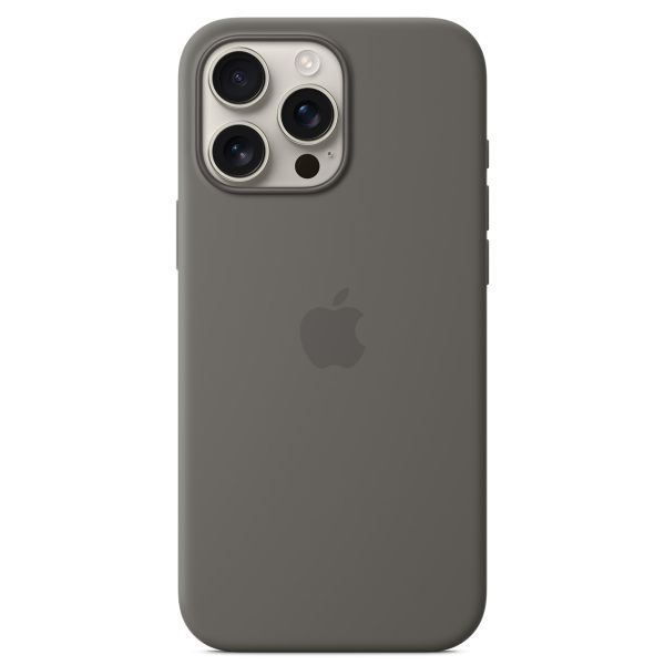 Apple Silikon-Case MagSafe für das iPhone 16 Pro Max - Stone Gray