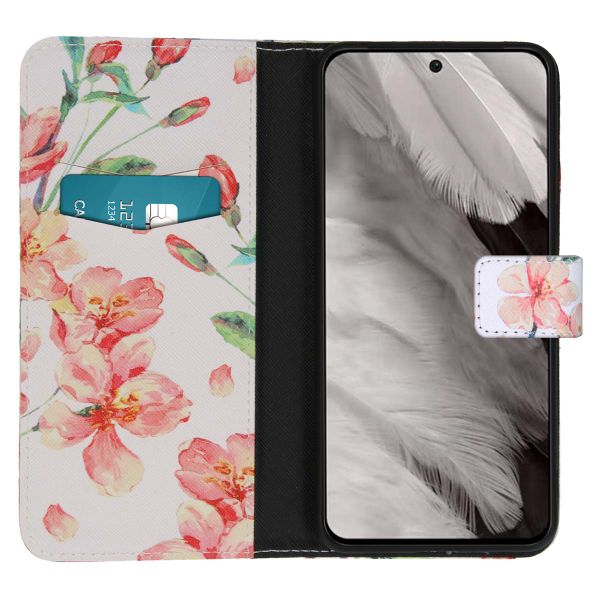 imoshion Design TPU Klapphülle Google Pixel 8 Pro - Blossom Watercolor White