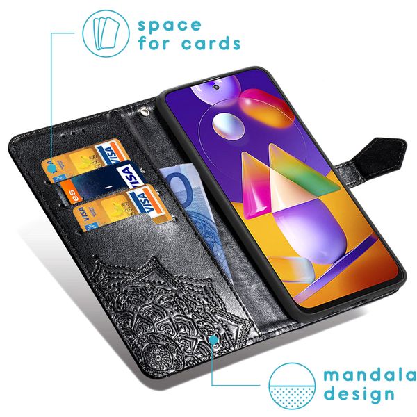 imoshion Mandala Klapphülle Samsung Galaxy M31s - Schwarz