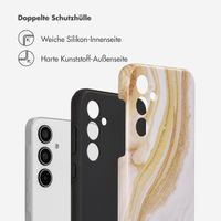 Selencia Vivid Back Cover Samsung Galaxy A35 - Chic Marble Gold