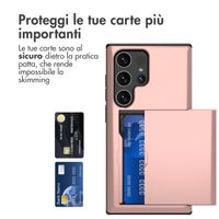 imoshion Backcover mit Kartenfach Samsung Galaxy S24 Ultra - Rosé gold