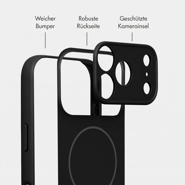 Accezz Grip Backcover mit MagSafe Apple iPhone 18 Pro / 17 Pro - Schwarz