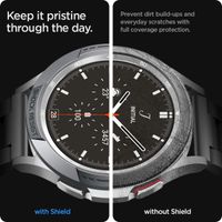 Spigen Chrono Shield für die Samsung Galaxy Watch 4 Classic - 46 mm - Silber