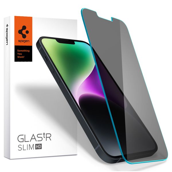 Spigen EZ Fit GLAS.tR Privacy Glass Displayschutz - 1 Pack Apple iPhone 13 / 13 Pro / 14 / 16e
