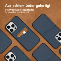 Accezz Premium Leather Card Slot Back Cover für das Apple iPhone 14 Pro Max - Dunkelblau