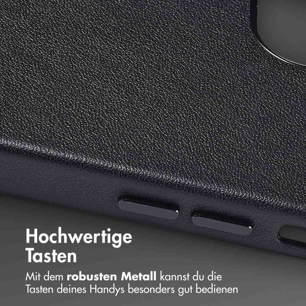 Accezz MagSafe Leather Backcover für das iPhone 12 (Pro) - Onyx Black