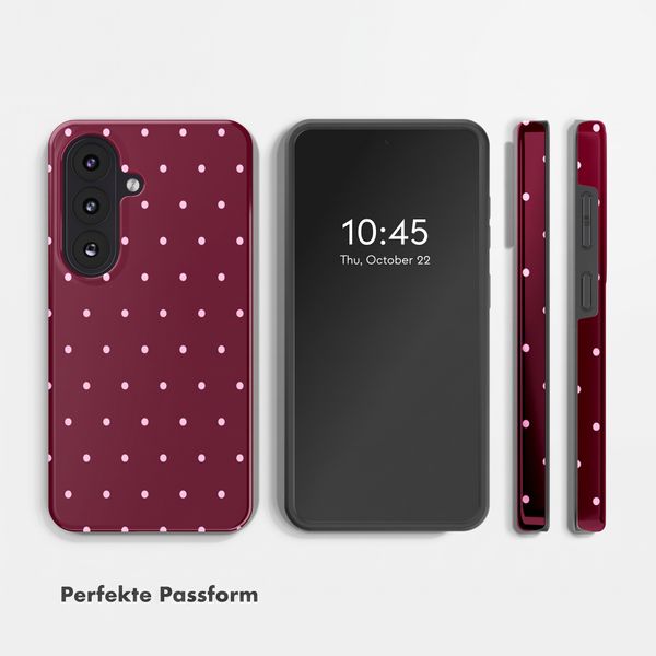 Selencia Vivid Rückabdeckung mit MagSafe Samsung Galaxy S26 FE - Happy Dots Burgundy