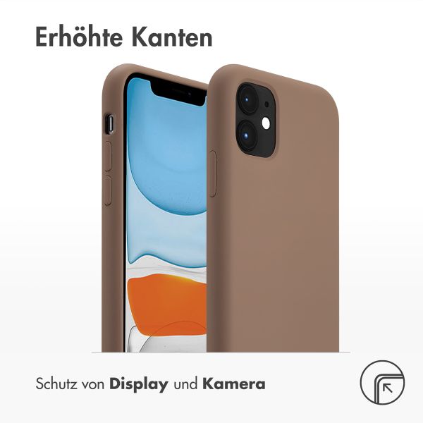 Accezz Liquid Silikoncase mit MagSafe Apple iPhone 11 - Hellbraun