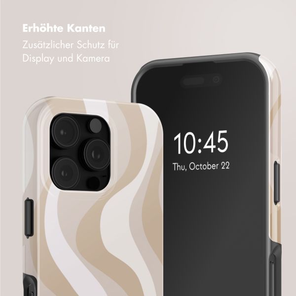 Selencia Vivid Tough Back Cover mit MagSafe für das iPhone 16 Pro - Desert Waves Beige