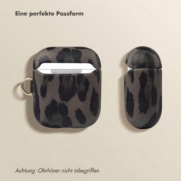 Selencia Sabi Hülle Panthermuster  Apple Airpods 1 / 2 - Midnight Black