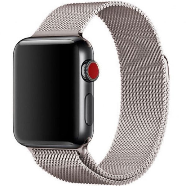 WiWu Milanaise-Armband für die Apple Watch Series 1 bis 10 / SE / Ultra (2) (44/45/46/49 mm) - Starlight