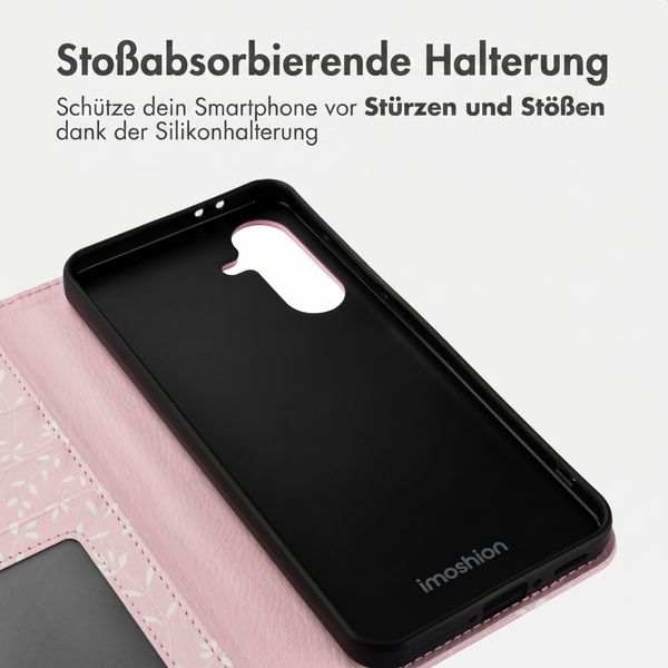 imoshion Design Klapphülle Samsung Galaxy A36 - Pink Bazaar Flowers