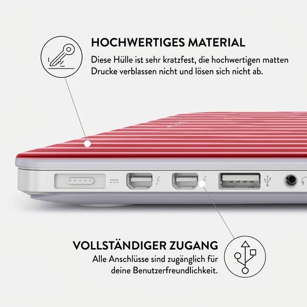 Burga Hardshell Hülle Apple MacBook Air 15 Zoll (2023 / 2024 M3 / 2025 M4 / 2026 M5) - Strawberry Jam