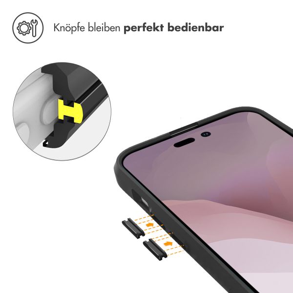 imoshion Rugged Hybrid Case für das Apple iPhone 14 Pro - Schwarz / Transparent