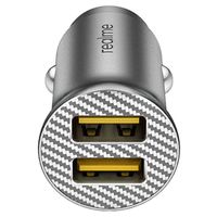 Realme Originaler Auto-Ladegerät - Auto-Ladegerät ohne Kabel - Doppelter USB-A-Anschluss - 33 Watt - Schwarz