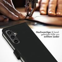 Selencia Echtleder Klapphülle Samsung Galaxy S23 FE - Schwarz