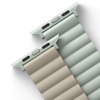 Uniq Revix doppelseitiges Armband für das  Apple Watch Series 1 t/m 9 / SE (38/40/41 mm) | Series 10 / 11 (42 mm) - Sage / Beige