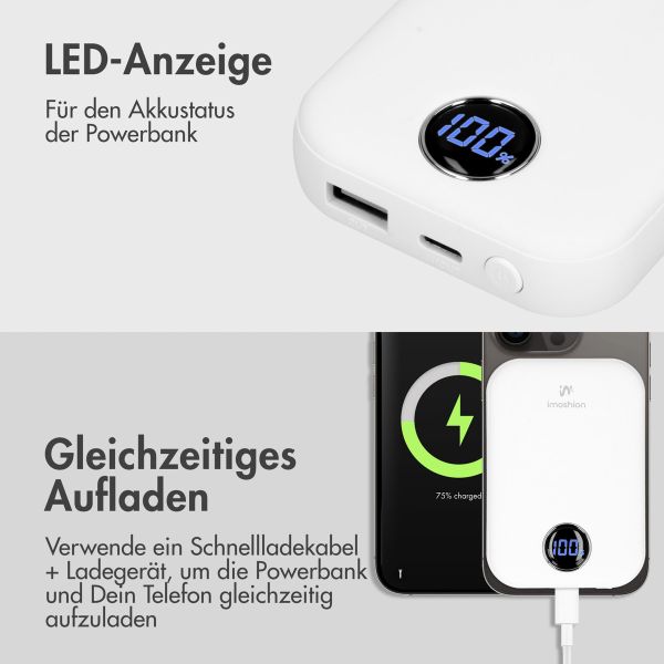 imoshion MagSafe Powerbank - 10.000 mAh - Kabellose Powerbank - Weiß