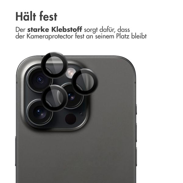 imoshion 2er-Pack Objektivschutz für Kamera für das Apple iPhone 15 Pro / 15 Pro Max - Black Titanium