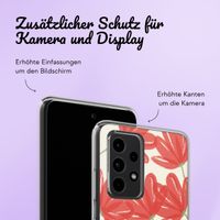 Personalisierte Hülle mit Blumen Samsung Galaxy A53 - Transparent