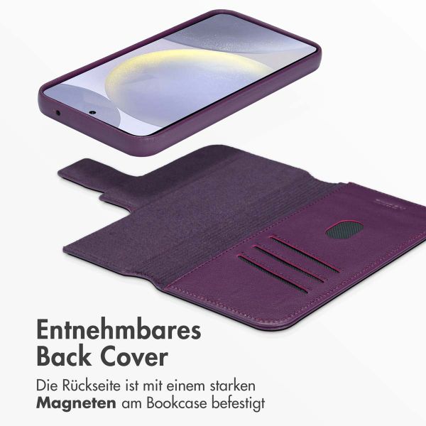 Accezz 2-in-1 Klapphülle aus Leder mit MagSafe Samsung Galaxy S24 Plus - Heath Purple