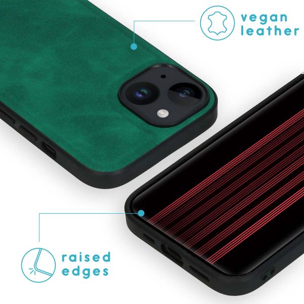 imoshion Entfernbare 2-1 Luxus Klapphülle Apple iPhone 15 - Dunkelgrün