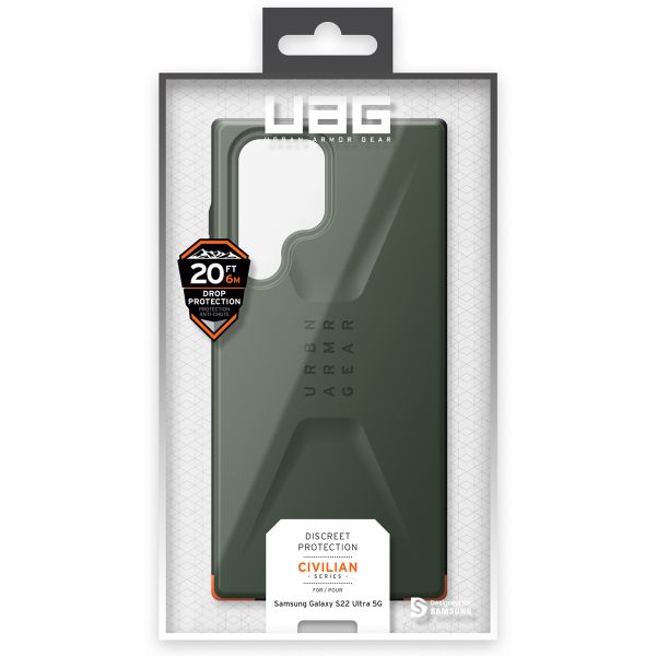 UAG Civilian Backcover für das Samsung Galaxy S22 Ultra - Olive