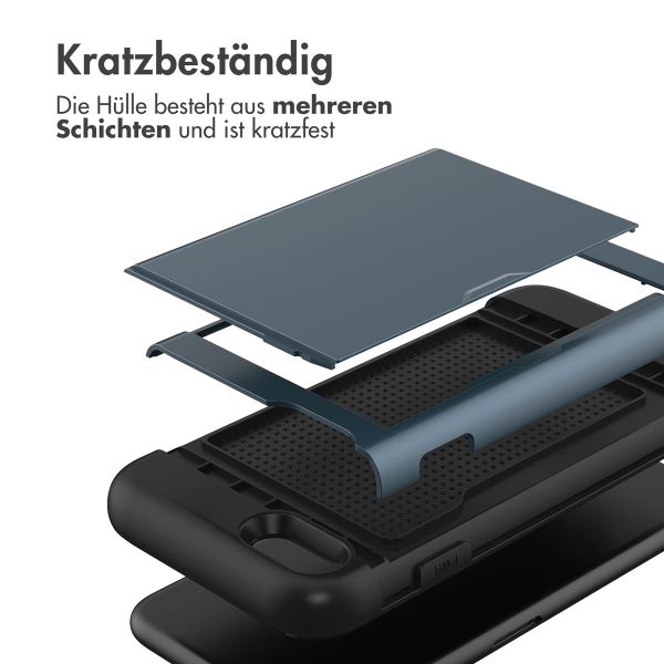 imoshion Backcover mit Kartenfach für das iPhone SE (2022 / 2020) / 8 / 7 - Dunkelblau