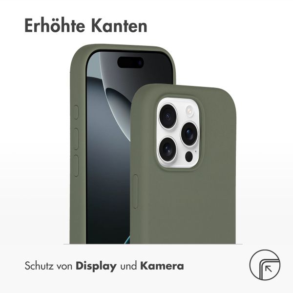 Accezz Liquid Silikoncase mit MagSafe für das iPhone 16 Pro Max - Cooper Green