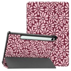 imoshion Design Trifold Klaphülle Samsung Galaxy Tab S9 11.0 Zoll / S10 Lite / S10 FE / S9 FE 10.9 Zoll - Bloom Love Blush