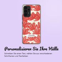 Personalisierte Hülle mit Blumen Samsung Galaxy A54 (5G) - Transparent