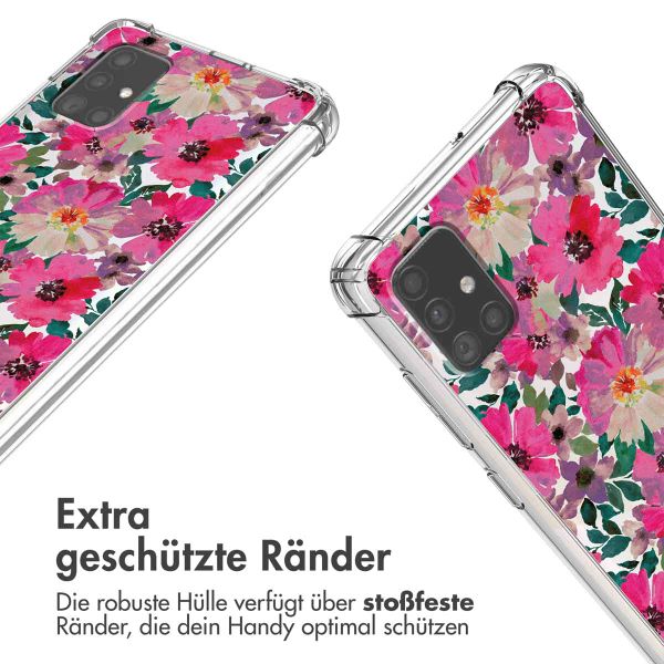 imoshion Design Hülle mit Band Samsung Galaxy A51 - Flower Water