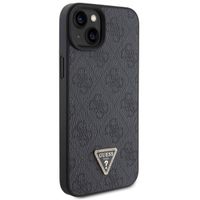 Guess 4G Logo Triangle Strass Back Cover für das iPhone 15 - Schwarz