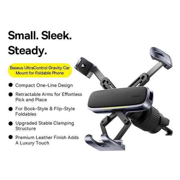 Baseus UltraControl Gravity Handyhalterung Auto - Universell - Lüftungsgitter - Space Grey