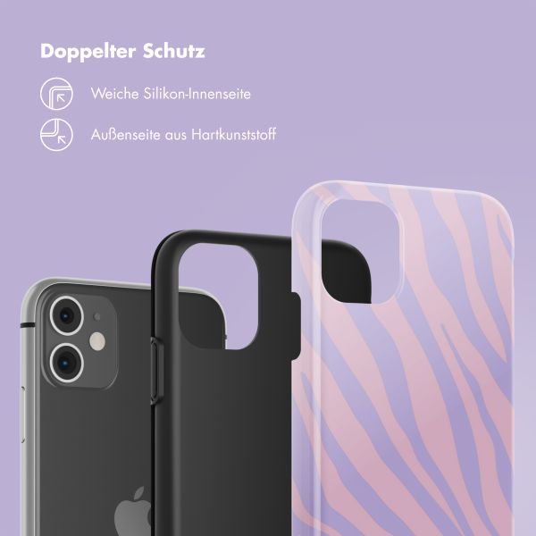 Selencia Vivid Backcover iPhone 11 - Zebra Light Pink Lilac