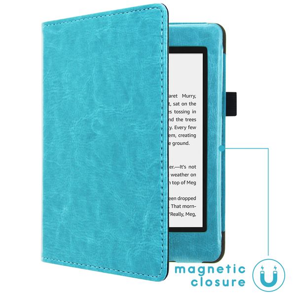 imoshion Vegan Leather Klapphülle Amazon Kindle Paperwhite 4 - Hellblau