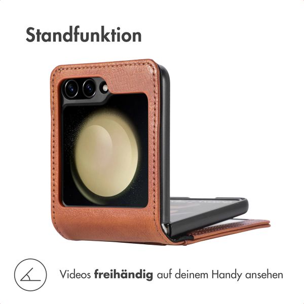imoshion Luxuriöse Klapphülle Samsung Galaxy Z Flip 7 FE - Braun