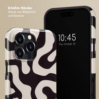 Selencia Vivid Tough Back Cover MagSafe für das Apple iPhone 16 Pro Max - Art Wave Black