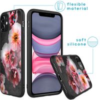 imoshion Design Hülle iPhone 11 - Blume - Rosa / Schwarz