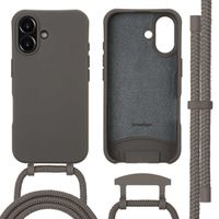imoshion Color Backcover mit abtrennbarem Band MagSafe für das Apple iPhone 16 - Black Coffee