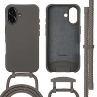 imoshion Color Backcover mit abtrennbarem Band MagSafe für das iPhone 16 - Black Coffee