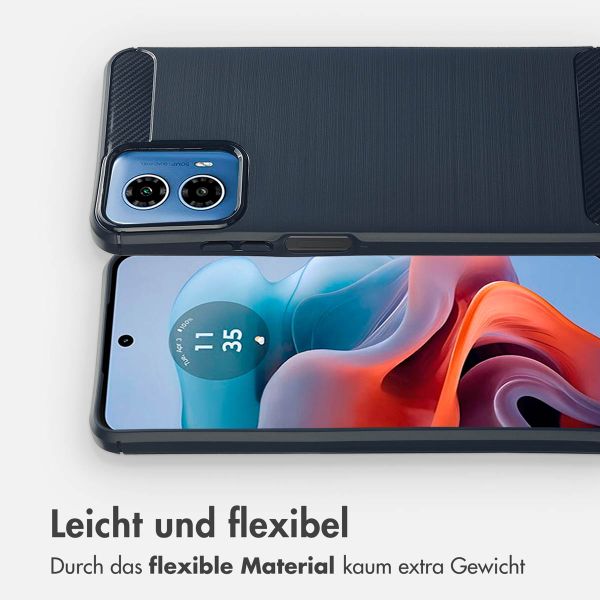 imoshion Brushed Back Cover Motorola Moto G34 - Dunkelblau